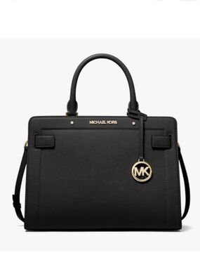 Michael Kors Dillon large saffiano leather satchel/tote bag In Black